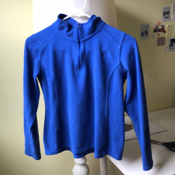 THE NORTH FACE Blue Half Zip - Picture 1 of 4